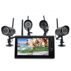 Spy Wireless 7 Inch DVR with 4 IP Cameras Kit Retail Box
